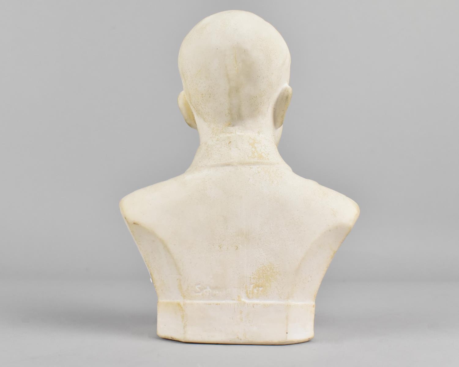 A Cast Reconstituted Stone Bust of Hitler, 17cms High - Image 3 of 3