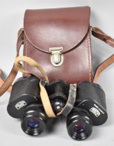 A Pair of Leather Cased Carl Zeiss Jena Jenoptem 6x30 Binoculars