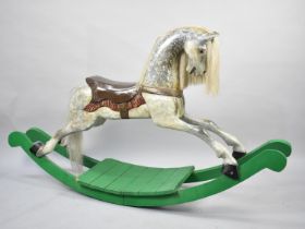 A 19th Century Style Dapple Grey Rocking Horse, 157cm Long