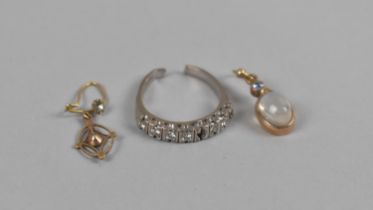 A Collection of Gold and Gold Coloured Metal Jewellery to comprise 18ct White Gold and Diamond Ring,