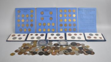 A Collection of Various Vintage British Coin Sets, Incomplete Threepenny Bits Album and Loose