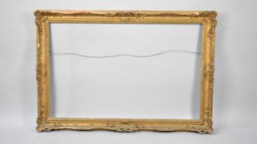 A Large Gilt Gesso Picture Frame, Condition issues, Inner Measurements 105x88cms