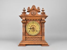 An Early 20th Century American Eight Day Salem Mantel Clock by The Ansonia Clock Co, New York, 38cms