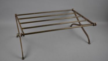 A Victorian Brass Hot Plate or Pot Stand with X Frame Supports, C.1880, By WT&S*, 53cms Wide