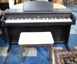 A Roland HP147E Digital Piano, Woking Order, Complete with Stool