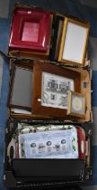 Three Boxes of Various Picture Frames, Trays etc