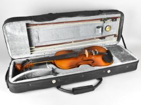 A Modern Cased Violin Model Number SV100 by Shim Violins China, Complete with Two Bows and