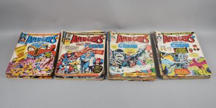 A Collection of Fifty Four Marvel Comics, The Avengers, The Savage Sword of Conan, All Mid 1970s