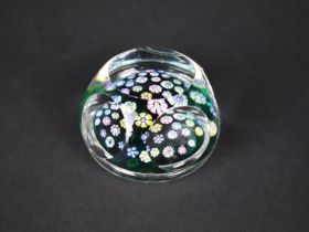 A Whitefriars Millefiori Paperweight with Facet Cut Sides, 7.5cm diameter