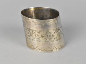 A Russian Silver Napkin Ring, 84 Zolotnik, Kostroma