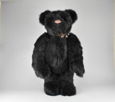 A Large Charlie Bears Teddy Bear, Ebony, No 604835 with Original Collar and Bells, 70cms High