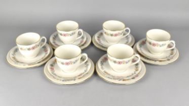 A Royal Vale 'Belinda' Pattern Tea Set to Comprise Six Cups, Saucers and Side Plates