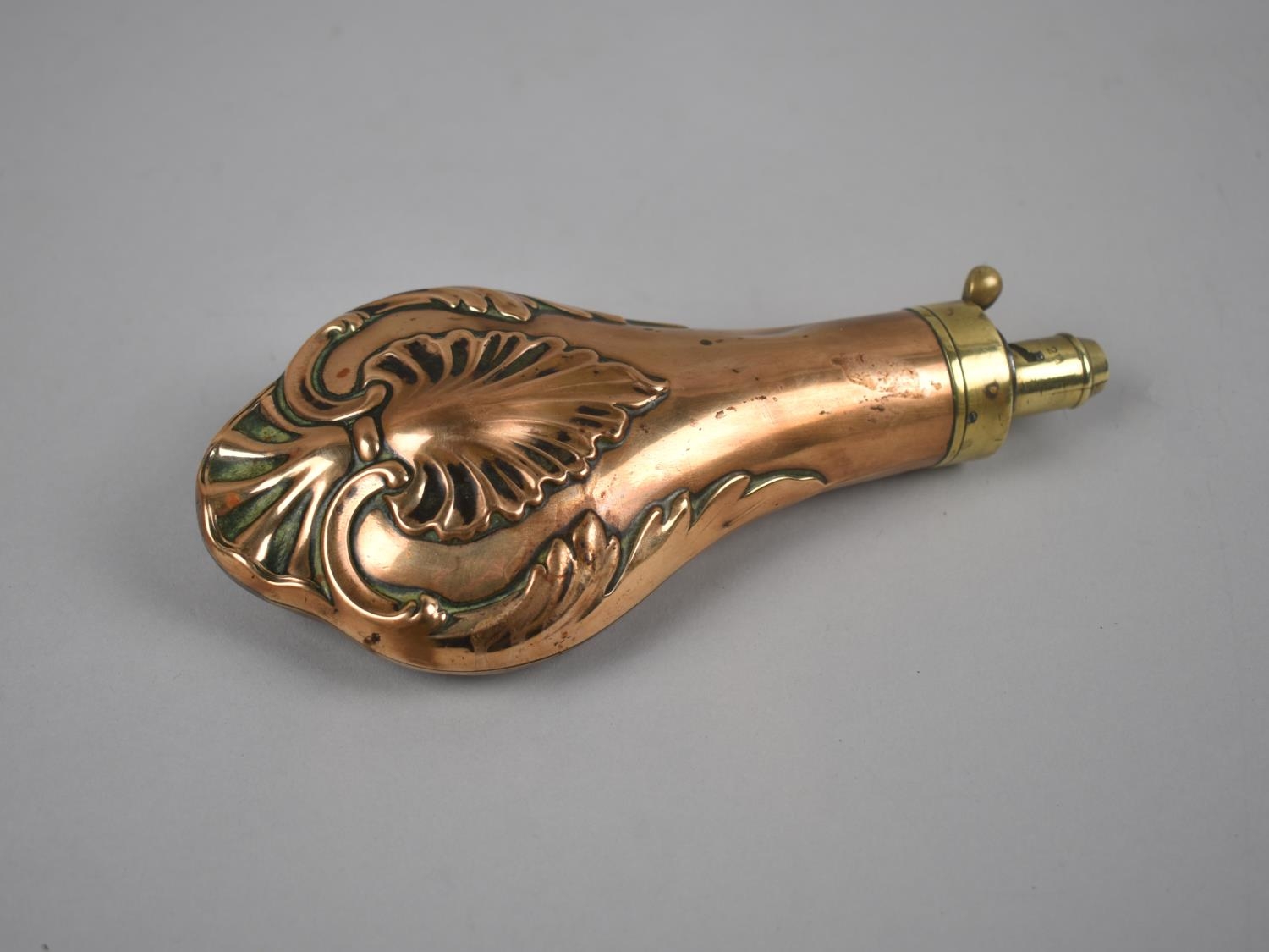 A Late 19th Century Copper and Brass Shot Flask