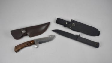 A Modern Whitby Skinning Knife (Made in USA) and a USA Navy Seal Survival Knife