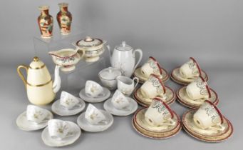 A Collection of Ceramics to Comprise Coalport Gilt, White and Cream Coffee Pot Retailed by