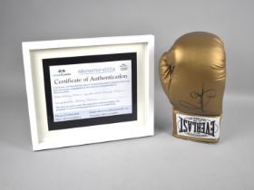 An Autographed Anthony Joshua Everlast Boxing Glove, with Certificate and Stand