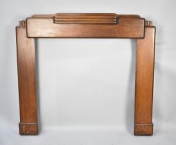 An Art Deco Oak Fire Surround, 137cm wide