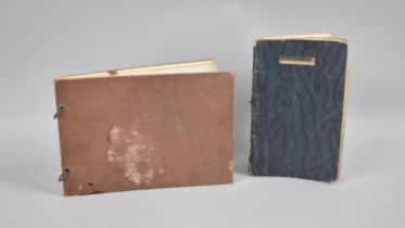 A 1920's Sketch pad Containing Pen and Ink Drawings of Young Maidens together with a Notebook for CC