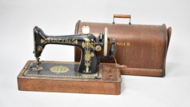 A Vintage Manual Sewing Machine, No.F9637070, Cover AF