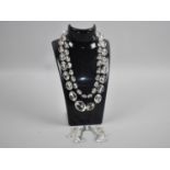 An Early 20th Century Faceted Rock Crystal Necklace on Metal Chain, Largest Bead 24.5mm Wide