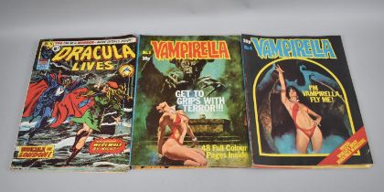 A Collection of 1970s Comics to include Issues 1-4 Vampirella and Five Copies Dracula Lives