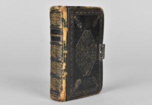 A 1831 Gospel Testament with Silver Plated Clasp and Tooled Cover, 9cms High