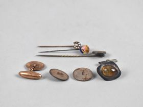 A Collection of Various Jewellery to include 9ct Gold Cufflink, 2.2gms, Victorian Gold Metal and