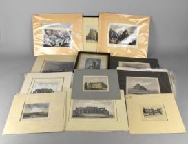A Collection of Various Framed and Unframed Engravings Battle Scenes, Buildings etc
