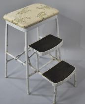 A Mid 20th Century Metal Framed Step Stool