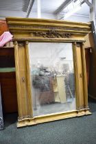 A Reproduction 19th Century Style Gilt Framed Pier Mirror, 107cms by 122cms