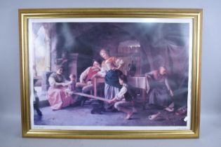 A Gilt Framed Print after Forriglia, The See-saw, 75x50cms