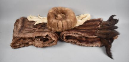 A Collection of Various Vintage Fur Stoles, Hats Etc