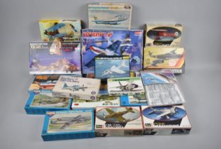 A Collection of Nineteen Various Plastic Model Aeroplane Kits, All Complete
