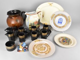 A Collection of Various Ceramics to Comprise Portmeirion Pottery Greek Key Type Coffee Cans and