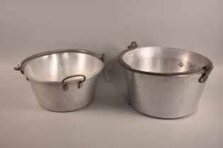 A Set of Two Handled Aluminum Bar Coolers