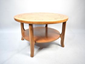 A Modern Circular Coffee Table with Stretcher Shelf, 86cm diameter