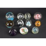 A Collection of Various Paperweights to Include Wedgwood Example etc