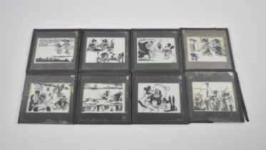 A Collection of Eight Magic Lantern Slides, Mickey Mouse in the Cactus Kid, Monochrome