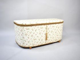 A Mid 20th Century Demilune Blanket Box/Ottoman, 90cms