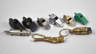 A Collection of Various Vintage Whistles to include The Thunderer, The Titan, Hudson Military with