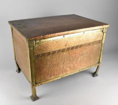 A Brass Covered Log/Coal Box of Rectangular Form, 51cms Wide