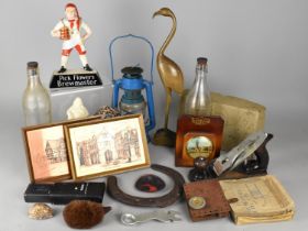 A Collection of Sundries to Include "Span" Wood Plane, Copper Etchings, Carltonware Brewmaster