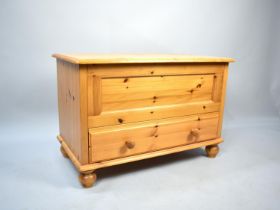 A Modern Pine Coffer Chest with Base Drawer, 85cm wide