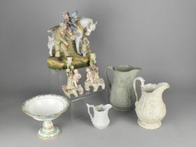 A Collection of Various 19th/20th Century Ceramics to Comprise Large Bisque Porcelain Figural