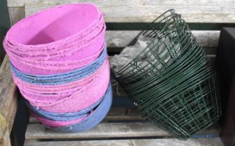 A Collection of Twenty-two Hanging Baskets with Liners