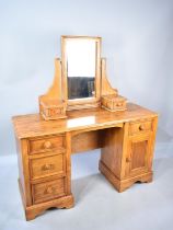 A Willis Gambier Ltd Kneehole Dressing Table with Raised Mirror, 131cm wide