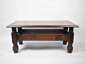 A Modern Stained Oak Rectangular Coffee Table, 100cms Wide