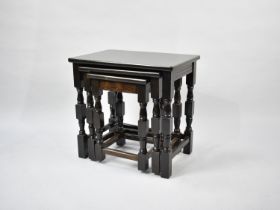 A Mid 20th Century Nest of Three Tables, 48cm wide