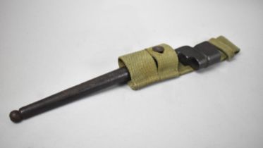 A British No 4 British Bayonet MKII with Short Spike Blade, Full Metal Scabbard and Fitted Canvas