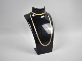 An Italian Gold Plated Silver Necklace and Bracelet